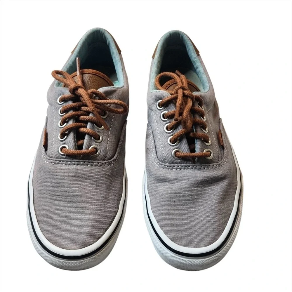 Vans Era Shoes Men's Size 7 Women 8.5 Gray Canvas Lace Up Casual Sneaker Padded